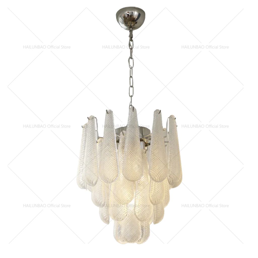 DecorBites™ Crystal Glass Chandelier for Living, Dining & Bedroom - Elegant Medieval Art