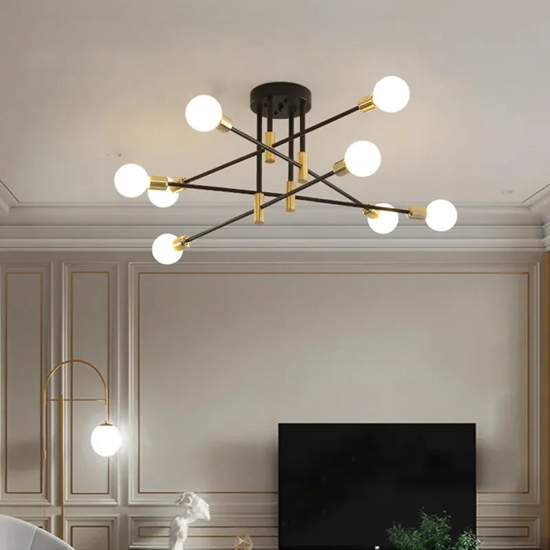 DecorBites™ ثريا سقف ليد: إضاءة عصرية لغرفة المعيشة وغرفة النوم والردهة - ديكور منزلي داخلي