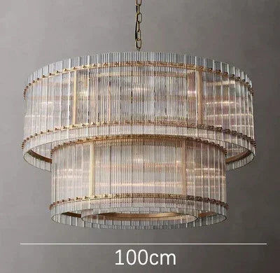 ثريا كريستال بحلقات مزدوجة ذهبية DecorBites™ لغرفة النوم وغرفة الطعام وغرفة المعيشة