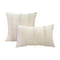 DecorBites™ Fringed Geometry Embroidered Cushion Cover Patchwork Pillowcase for Living Room