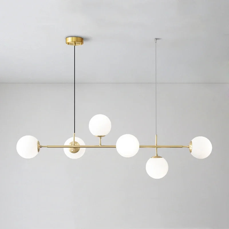 DecorBites™ Golden Glass Ball LED Pendant Light for Home Decor