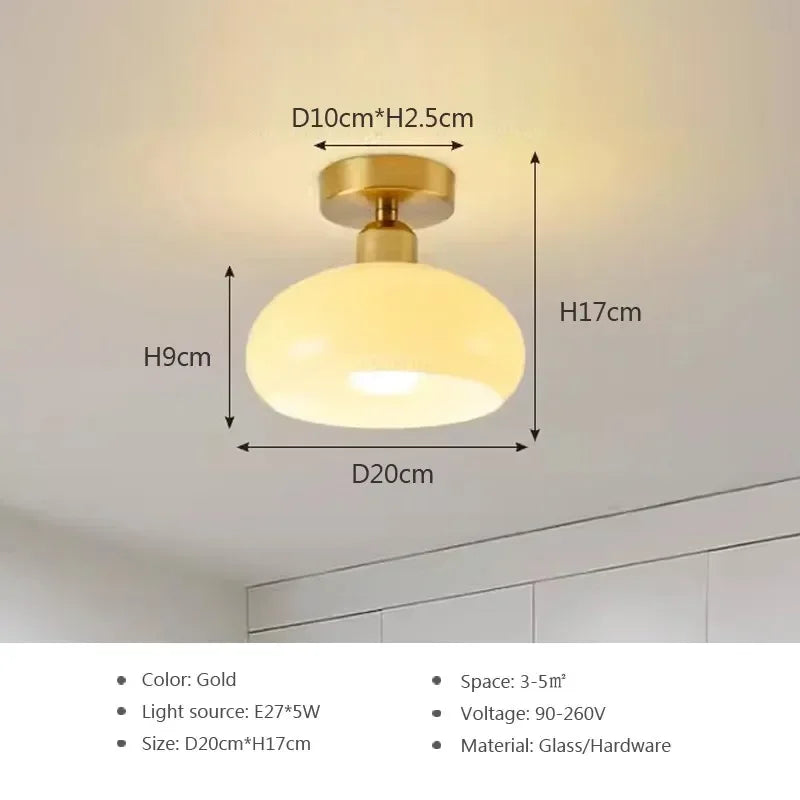 مصباح سقف ذهبي من DecorBites™ LED للمنزل والفنادق وغرف النوم وغرف المعيشة - وحدة إضاءة عصرية