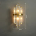 DecorBites™ Art Deco Stainless Steel Crystal LED Wall Sconce Black Gold Bedroom Corridor