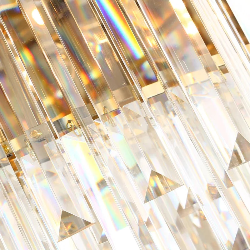 ثريات كريستال ذهبية وسوداء من DecorBites™ بإضاءة LED للسكن الفاخر والضيافة