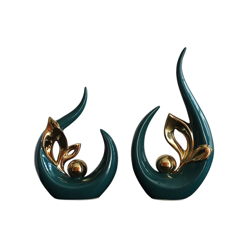 تمثال سيراميك DecorBites™ الواقعي على الطراز الاسكندنافي لتزيين المنزل والمكتب وهدية حرفية للمكتب