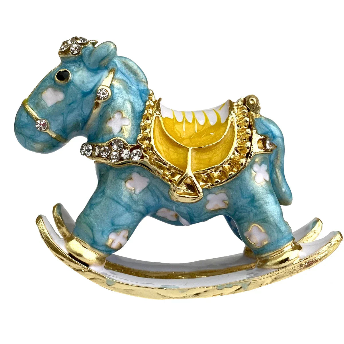 DecorBites™ Crystal Animal Figurines Trinket Box Hand Painted Ring Holder Dresser Decor Wedding Gift