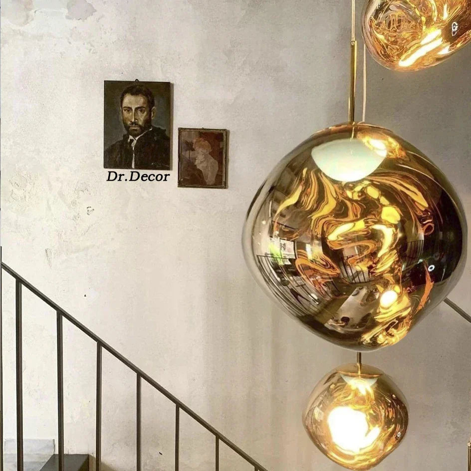 DecorBites™ Glass Lava Pendant Lights: Modern Nordic Loft LED Ceiling Hanging Lamp Fixture