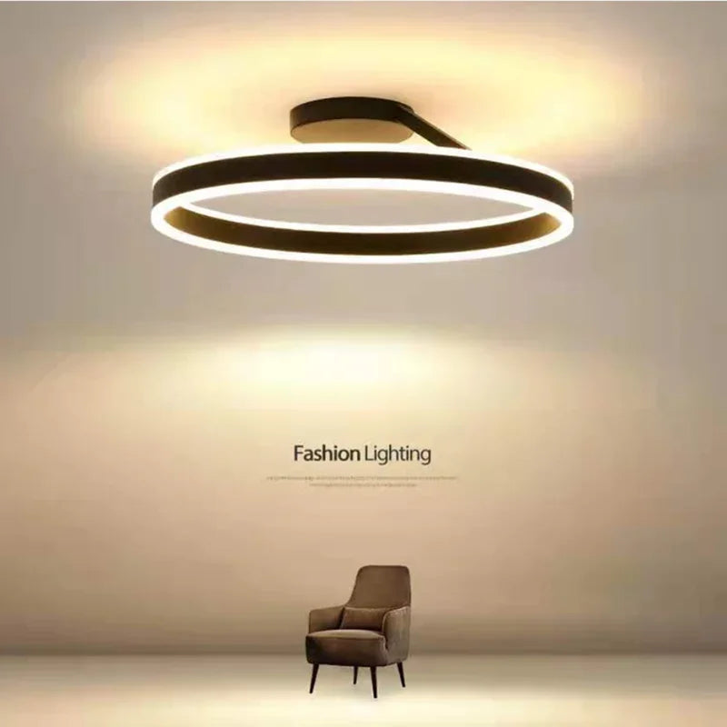 DecorBites™ ثريا سقف LED قابلة للتعتيم لغرفة النوم وغرفة المعيشة وغرفة الطعام إضاءة متدلية بسيطة