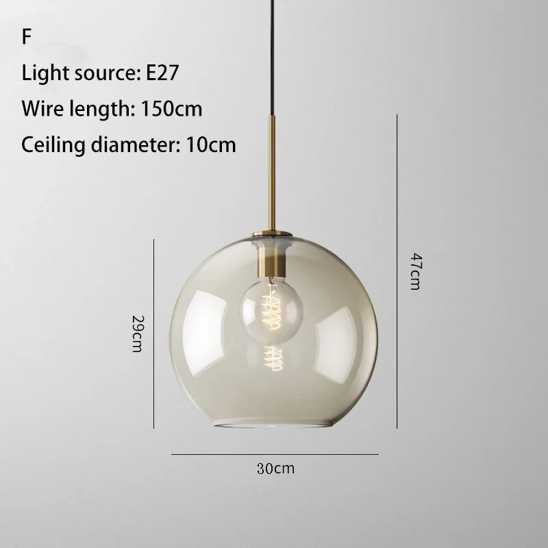 ثريا إضاءة معلقة زجاجية صناعية كلاسيكية DecorBites™ LED للمطاعم والمطابخ