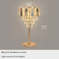 DecorBites™ Crystal Bar Table Lamp Luxury Dimmable 2700K Desk Light Elegant Home Decor