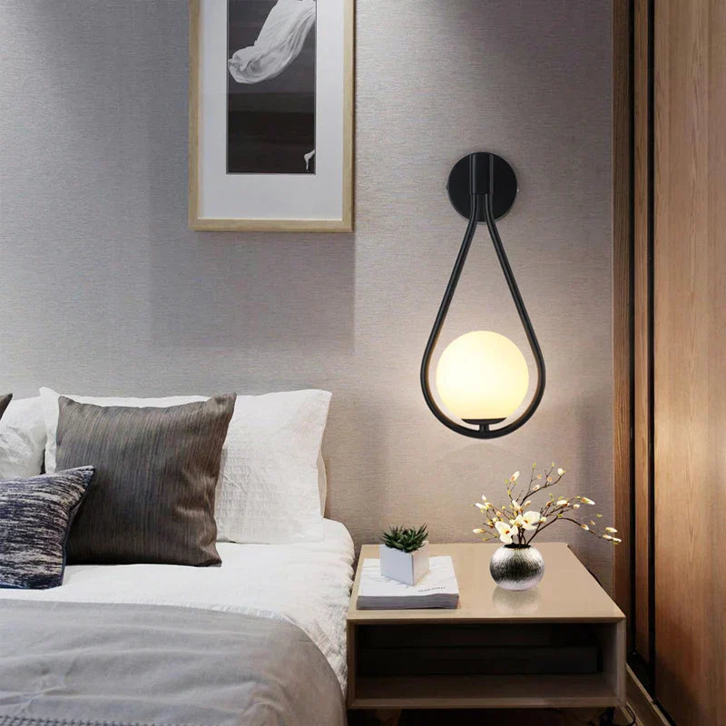 DecorBites™ Frosted Glass Ball LED Wall Lamp for Corridor, Aisle, and Bedroom