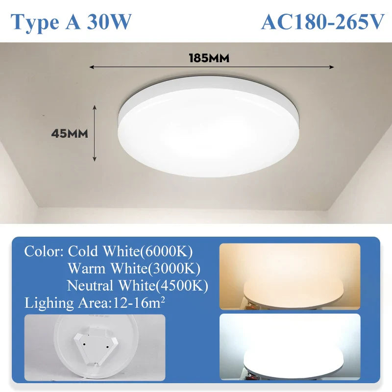 مصباح لوح الثريا السقفية LED من DecorBites™ لإضاءة ديكور المنزل