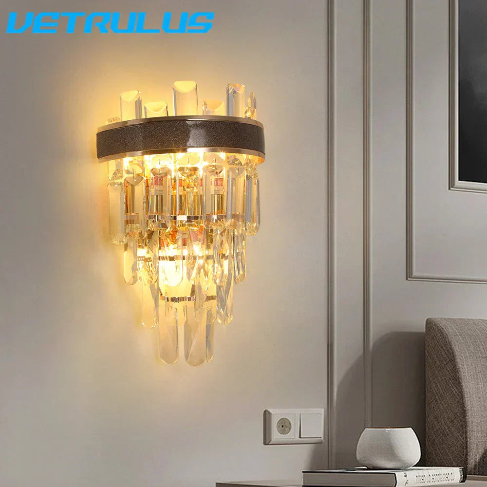 DecorBites™ Crystal LED Wall Light Modern Elegant Design for Living Room & Bedroom