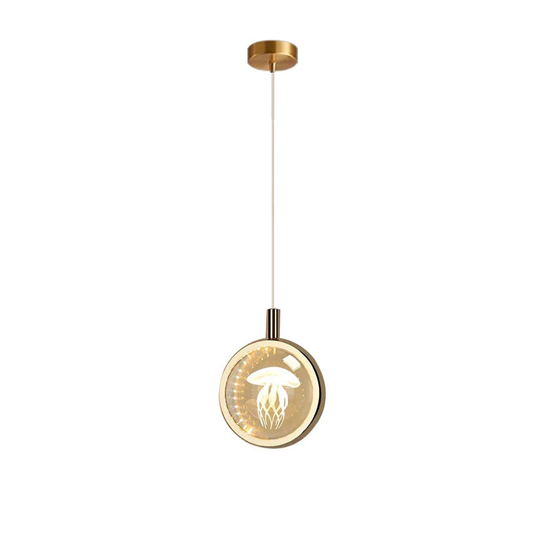 DecorBites™ Dandelion Crystal Ball Chandelier LED Hanging Lamp for Bedroom and Restaurant
