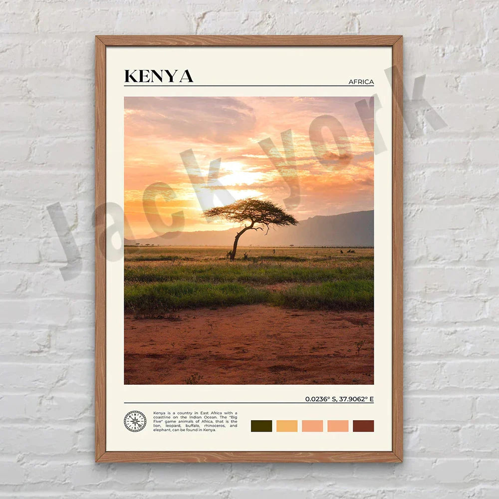 DecorBites™ Africa Landscape Posters Collection