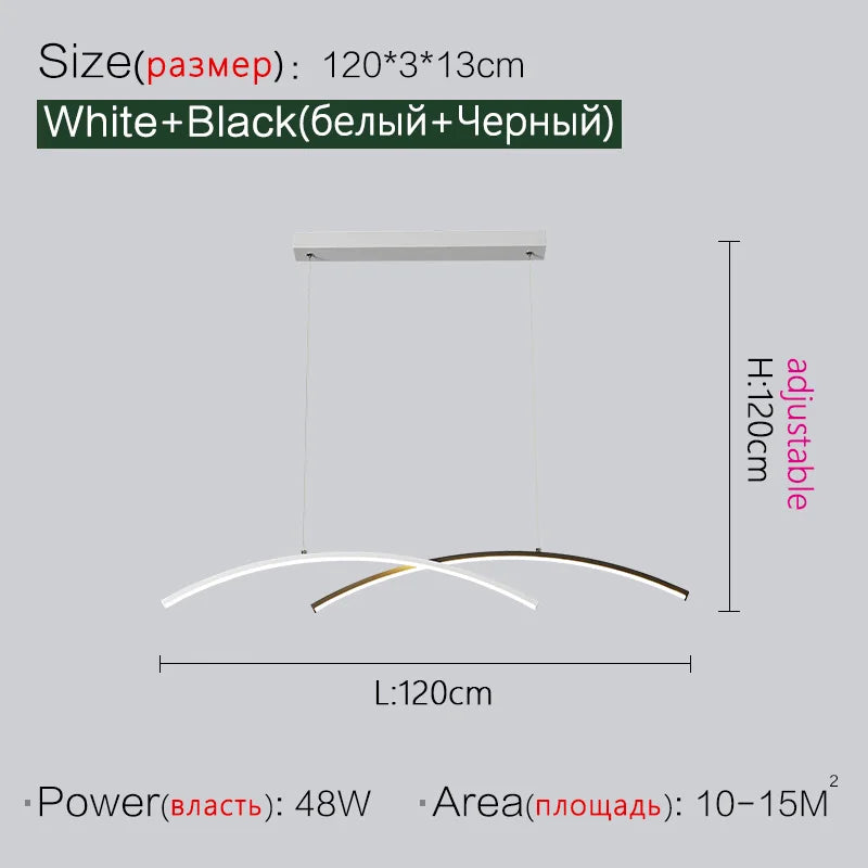 ثريا LED من DecorBites™: إضاءة عصرية، إبداعية، بسيطة لغرفة الطعام، غرفة المعيشة و طاولة البار