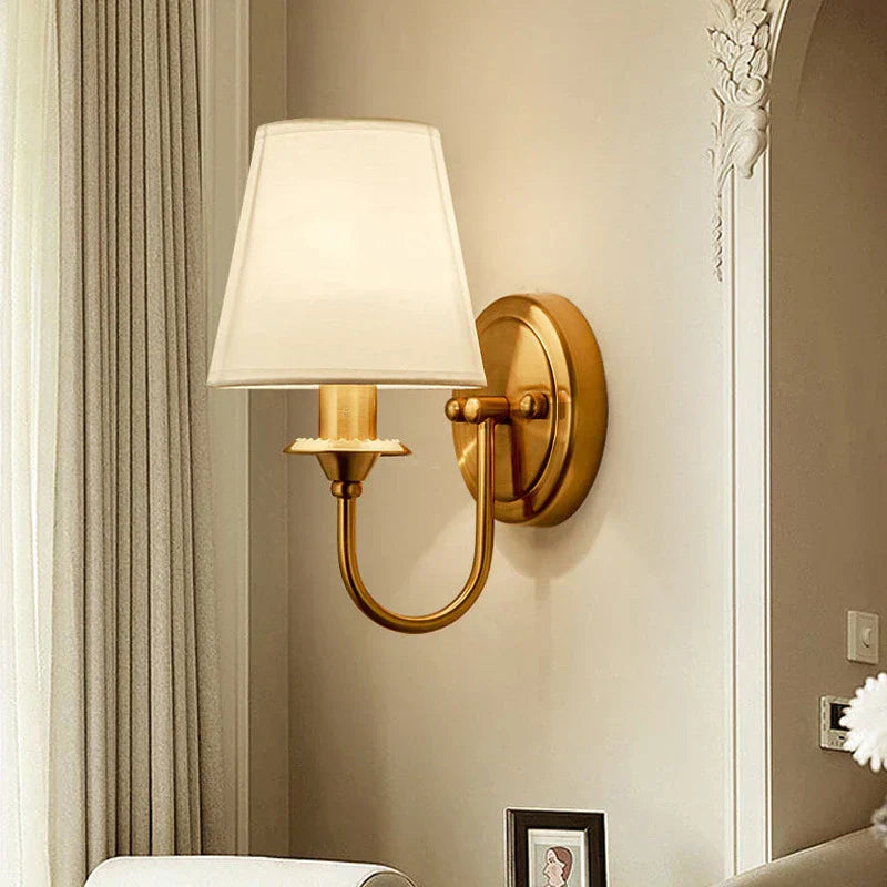 DecorBites™ Cloth Cover Wall Light for Bedroom, Living Room, Restaurant, and Corridor
