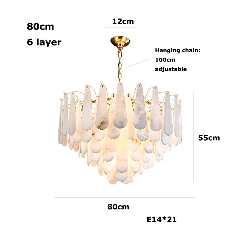 DecorBites™ Art Deco Marble Home Chandelier Lighting Dimmable LED 2025