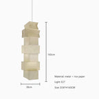 Nordic Wabi-Sabi Rice Paper Pendant Light