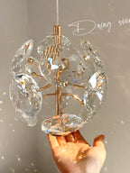 European K9 Crystal Mini Pendant Light in Polished Chrome
