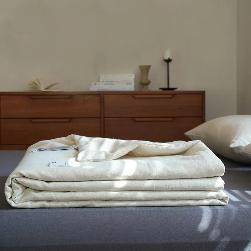 DecorBites™ Linen Cotton Summer Throws Blanket