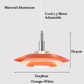 DecorBites™ Gradient White Red UFO Pendant Light | Adjustable Mid Century Chandelier