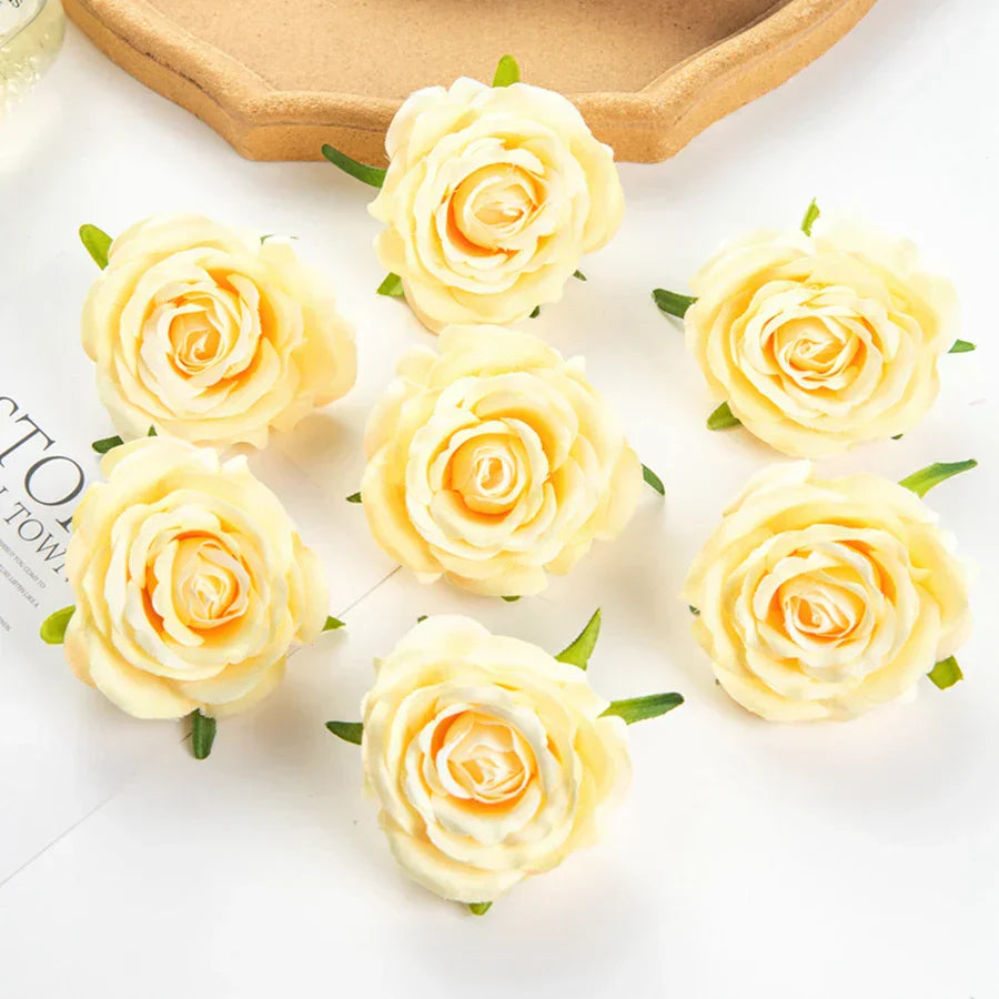 DecorBites™ 10Pcs Silk Blue Rose Wedding Party Decoration DIY Bridal Accessories Artificial Flowers