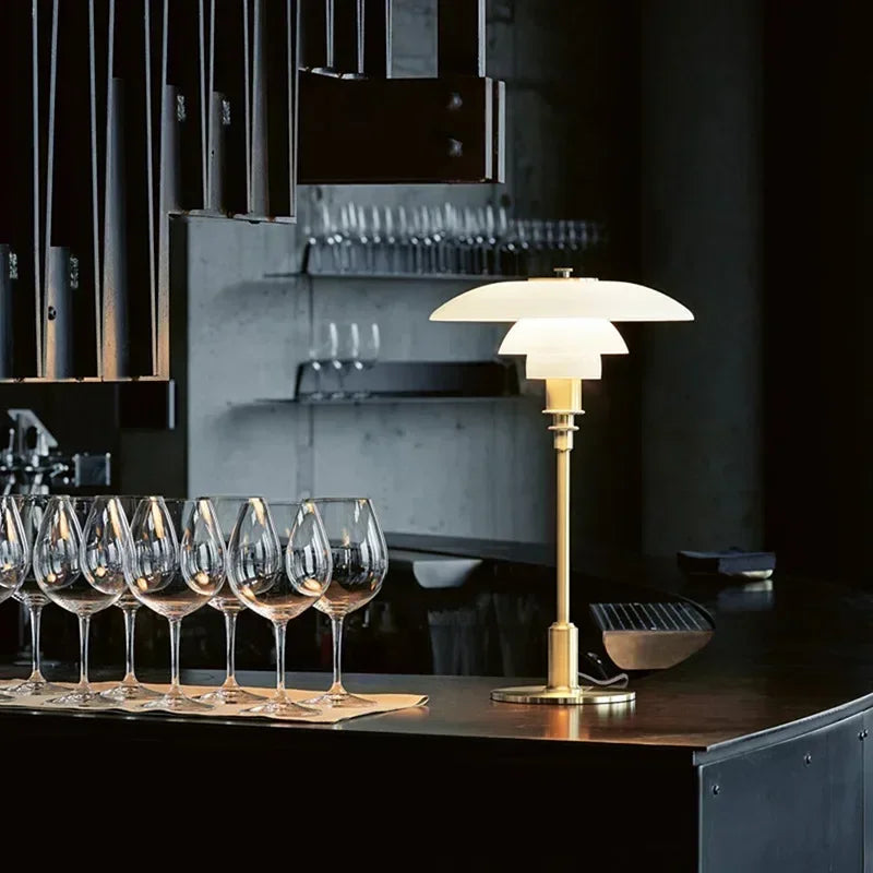 DecorBites™ Glass Desk Lamp: Modern Minimalist Nordic Table Light for Living Room and Study.
