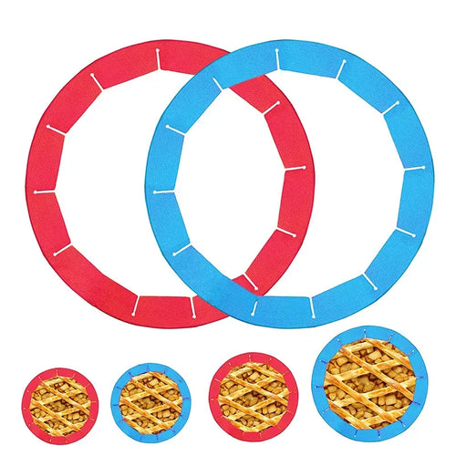 Anneau de protection de croûte à tarte ajustable en silicone par DecorBites™ : Outil de cuisson réutilisable pour des croûtes parfaites