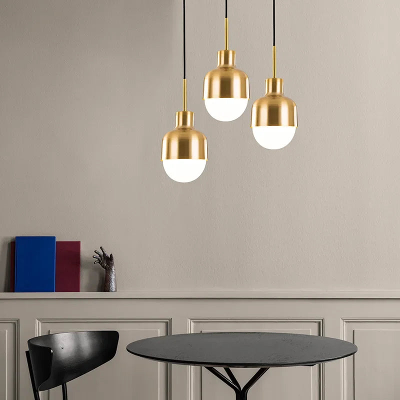 مصباح معلق ذهبي DecorBites™ من الحديد للمطبخ وغرفة الطعام وديكور المطعم