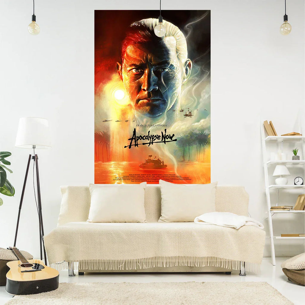 DecorBites™ نسيج مروحي لفيلم حرب لتزيين الجدران حسب الطلب ومحبي أفلام الرعب الكلاسيكية