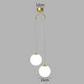 ثريا معلقة DecorBites™ الذهبية الزجاجية بإضاءة LED لغرفة الطعام وغرفة النوم
