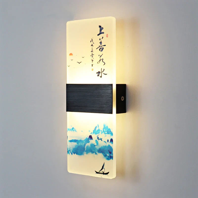 DecorBites™ Acrylic Shade LED Square Wall Lamp for Home Decor