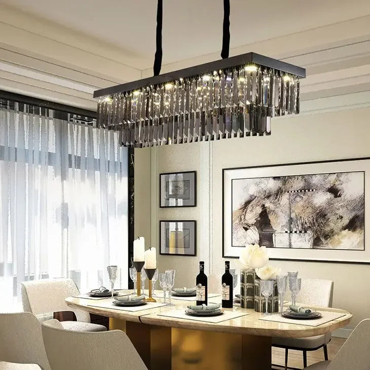 DecorBites™ ثريا ذهبية كريستالية لغرفة المعيشة وغرفة النوم