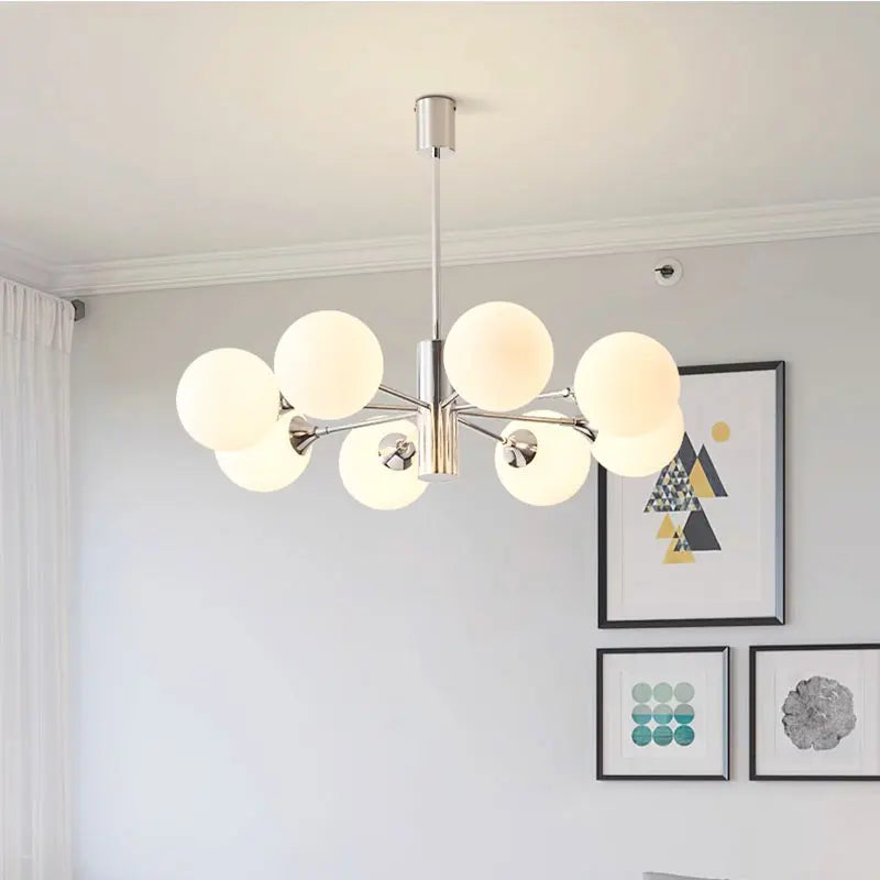DecorBites™ Glass Ball LED Ceiling Chandelier for Modern Living Room and Bedroom