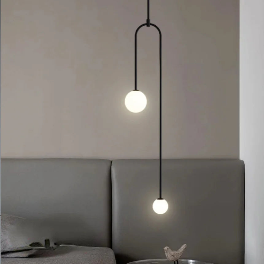 DecorBites™ Double Head Glass Ball Pendant Lights for Hotel Bedroom and Bathroom