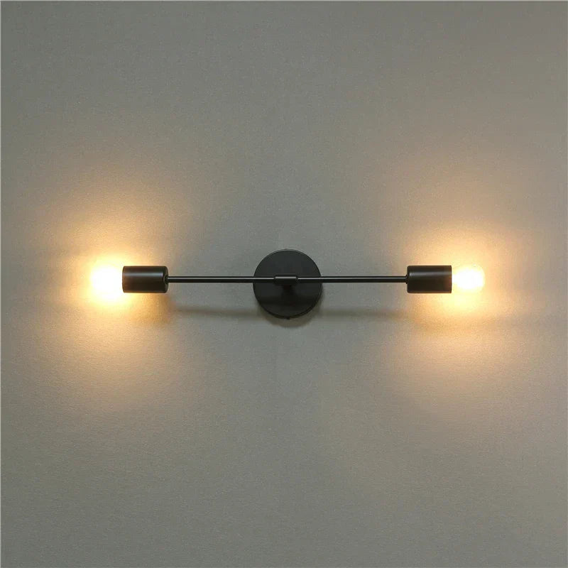 DecorBites™ LED Wall Lamp: Modern Two Arm E27 Bedroom Lighting for Bedside, Bathroom Mirror, Vanity.