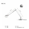 DecorBites™ Industrial Black/Chrome LED Rocker Arm Desk Light with Adjustable Arm