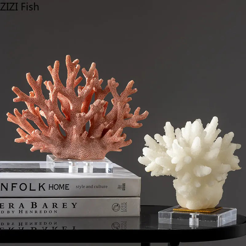 DecorBites™ Coral Resin Statue Desk Decoration Modern Home Decor Ornaments