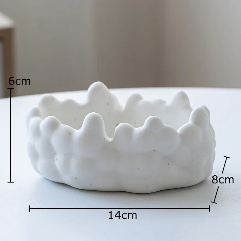 "DecorBites™ Ceramic Bubble Clouds Ashtray for Home & Office Smoking Accessories"