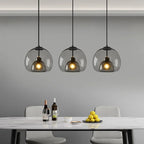 Nordic Smoke Gray Glass Pendant Light Chandelier
