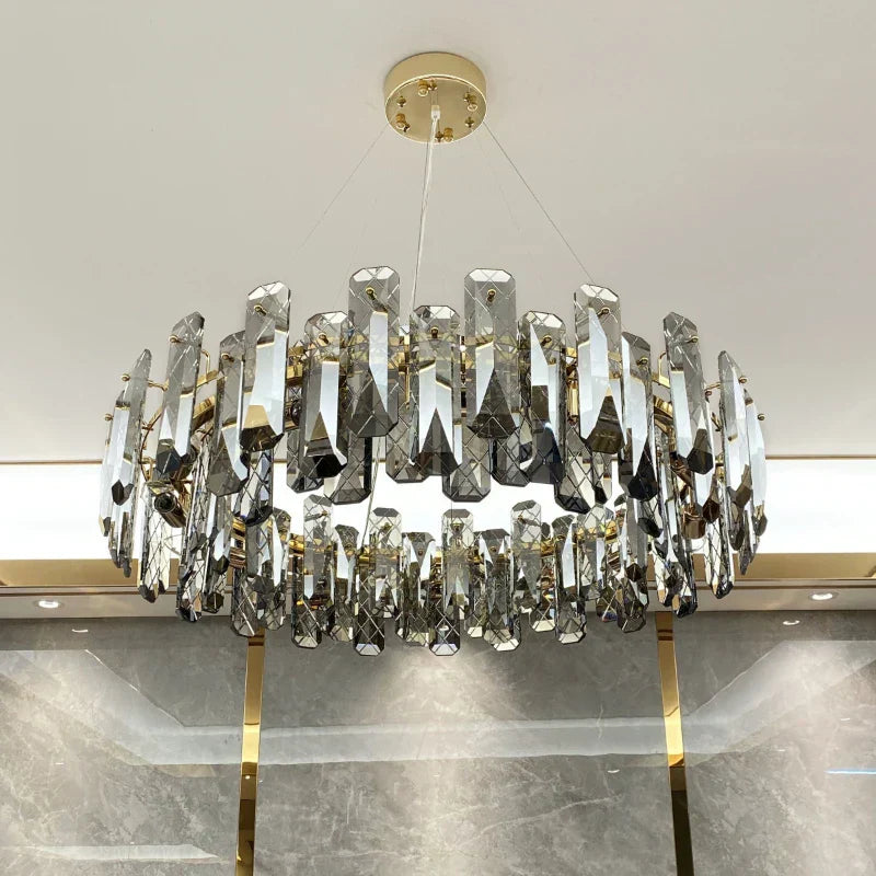 DecorBites™ Crystal LED Chandelier for High-end Living Spaces