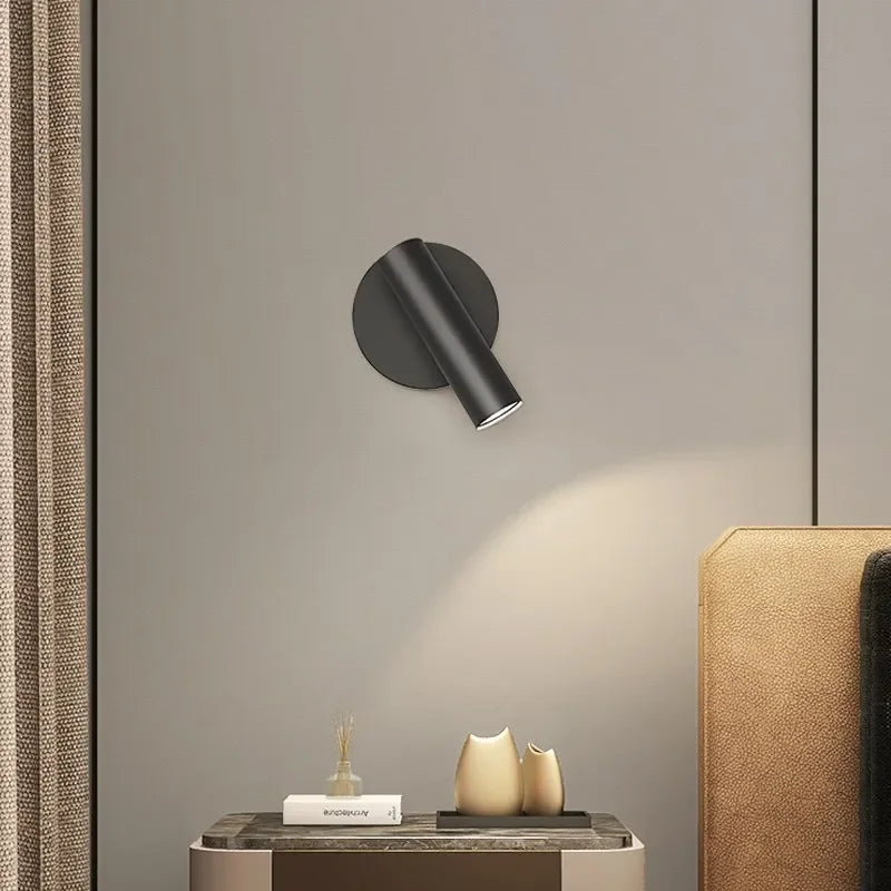 مصباح حائط LED ذهبي من DecorBites™ من الألومنيوم قابل للدوران لغرفة النوم وغرفة المعيشة والمكتب