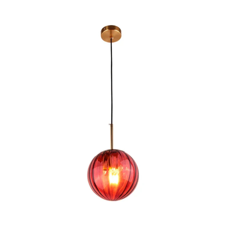 مصباح DecorBites™ المعلق الكروي الزجاجي: إضاءة LED نورديكية عصرية للمنزل والمطعم وغرفة المعيشة