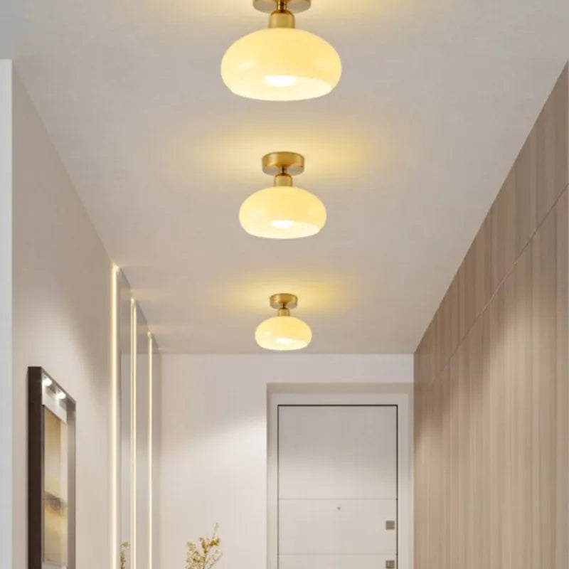 مصباح سقف ذهبي من DecorBites™ LED للمنزل والفنادق وغرف النوم وغرف المعيشة - وحدة إضاءة عصرية