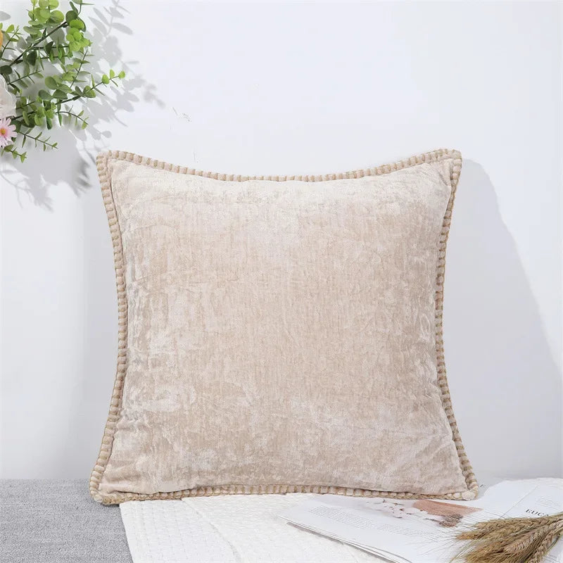 DecorBites™ Houndstooth Cushion Cover 30x50cm Black and White Bow Waist Pillow Case
