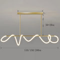 Modern Linear Brushed Stainless Pendant Light