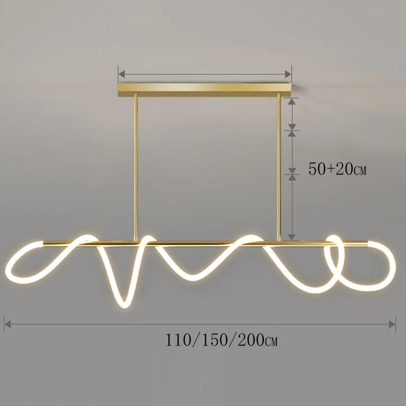 Modern Linear Brushed Stainless Pendant Light