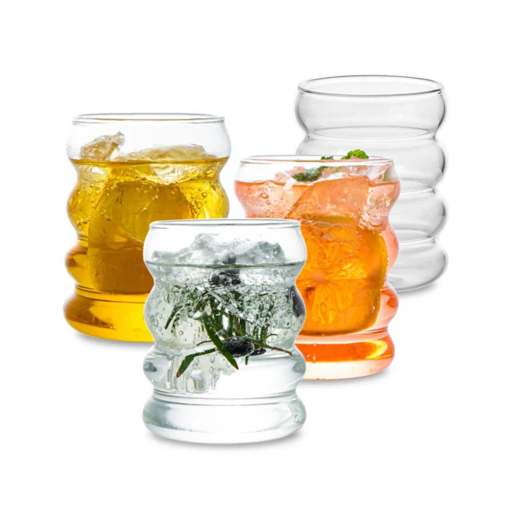 DecorBites™ Creative Styling Glass Drinkware - 300ml Capacity | Perfect for Cocktails, Lattes