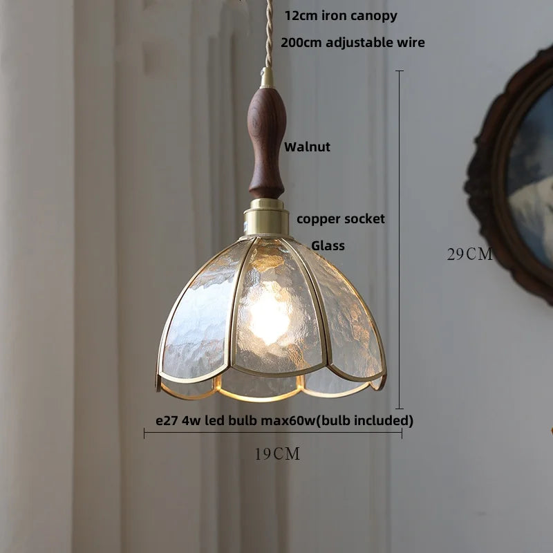 DecorBites™ Butterfly Glass Flower LED Pendant Lamp – Tiffany Style Adjustable Hanging Lamp